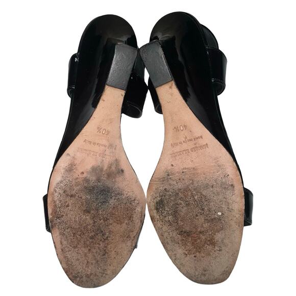 Manolo Blahnik Pepewe Black Patent Leather Wedge Heels    Size: EU 40.5 - Picture 6 of 8